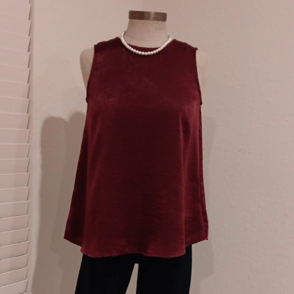 Banana Republic Rich Burgundy Sleeveless Blouse